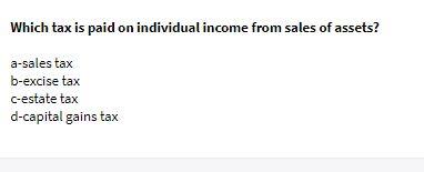 Which tax is paid on individual income from sales
