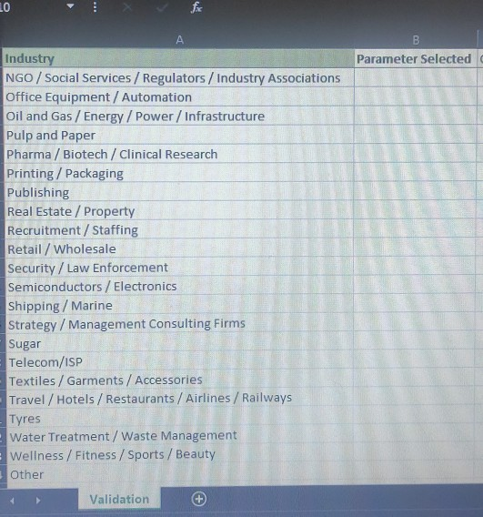 what are the critical parameter to select