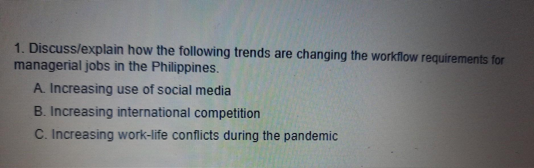 How the following trends are changing the