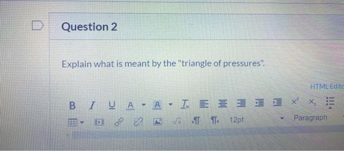 Explain what is meant by the "triangle of