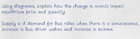 Using diagrama, explain how the change in events