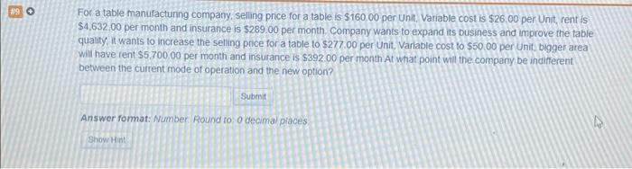 how do i solve this? For a table manufacturing