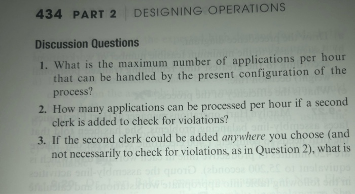 434 PART 2 DESIGNING OPERATIONS Discussion