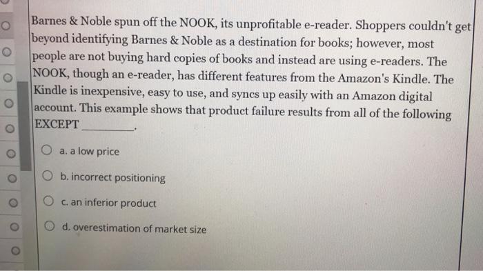 O Barnes & Noble spun off the NOOK, its
