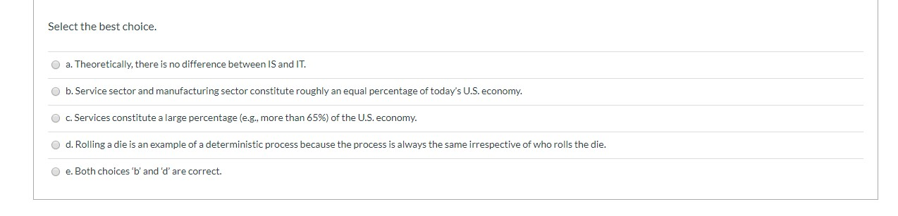 Select the best choice. a. Theoretically, there