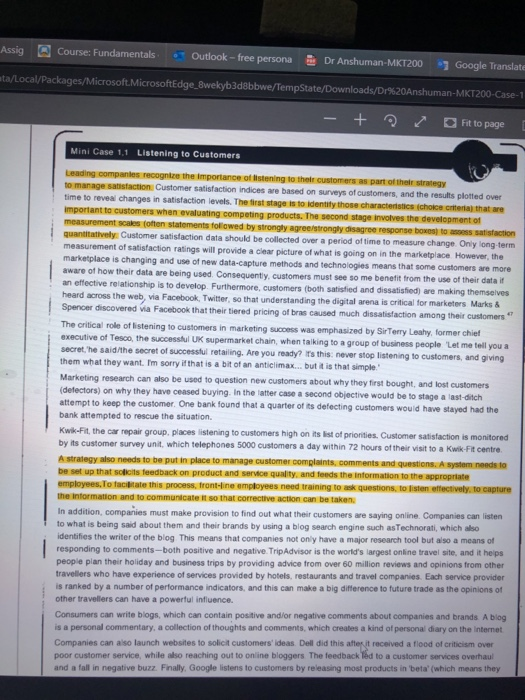 principles of marketing please anwer questions 1