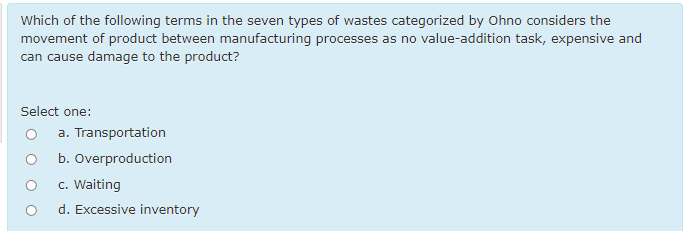 Which of the following terms in the seven types