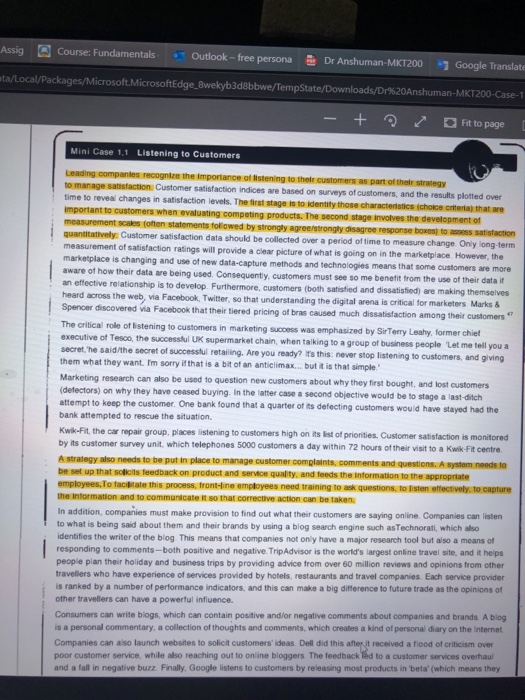 principles of marketing please anwer questions 1