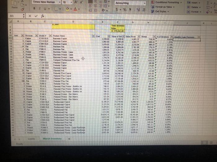 place the corresponding loan payments in the