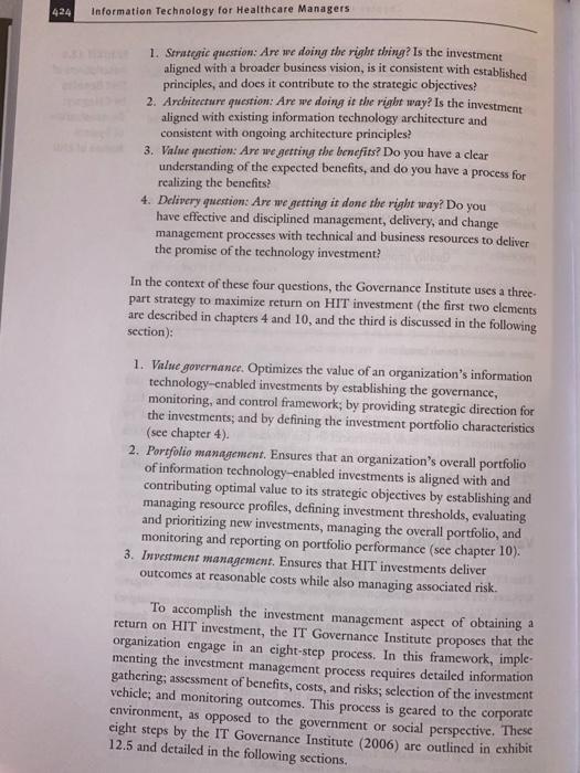 Initial Post: The IT Governance Institute