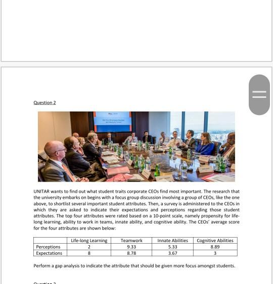 = Question 2 UNITAR wants to find out what