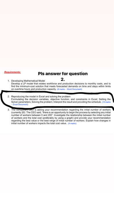 Requirements: Pls answer for question 1.