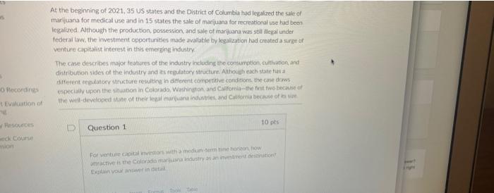 Question 1: For venture capital investors with a