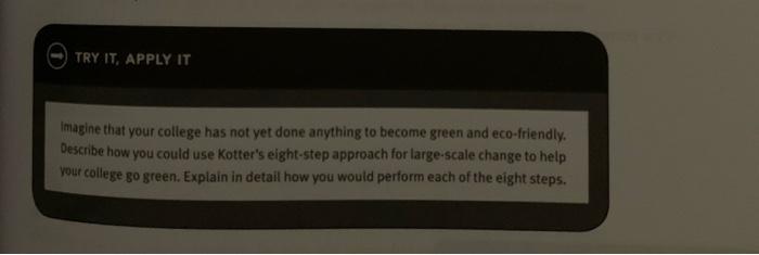 TRY IT, APPLY IT Imagine that your college has