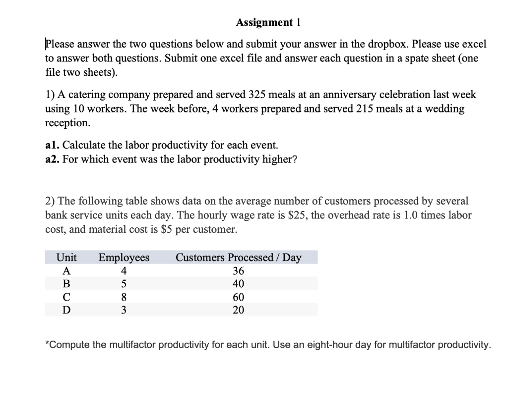 Please show detailed formulas and in excel.