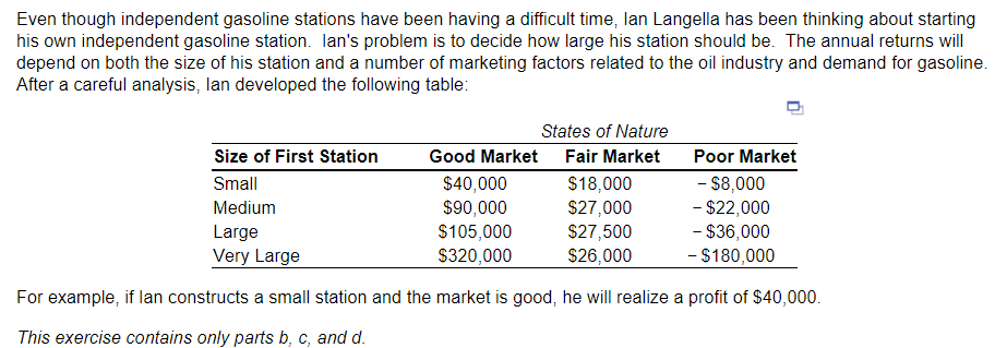 This exercise contains only parts b, c, and d. b)