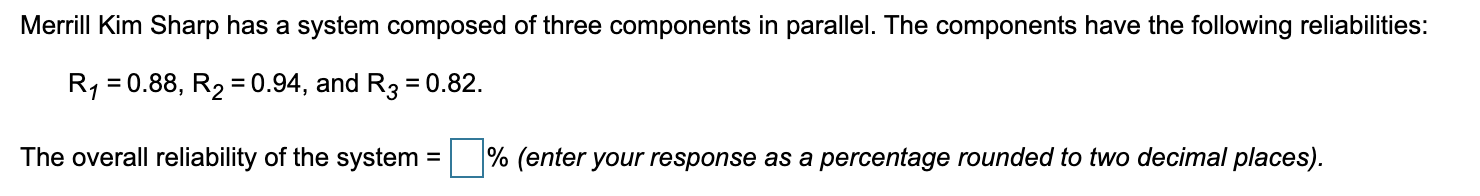 R1 R2 R3 For the parallel production process