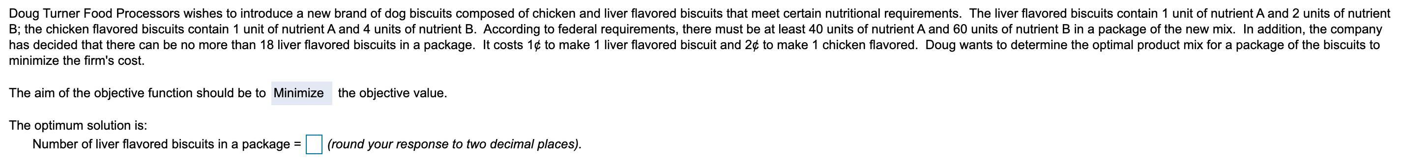 Number of chicken flavored biscuits in a package
