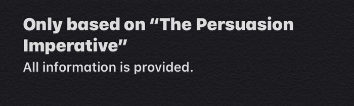 CASE INCIDENT 2 The Persuasion Imperative At one