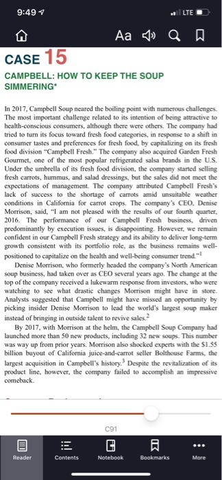 Initial Thread: Read Case 4: "Campbell: How to