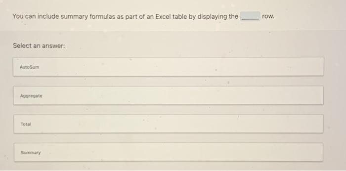 You can include summary formulas as part of an