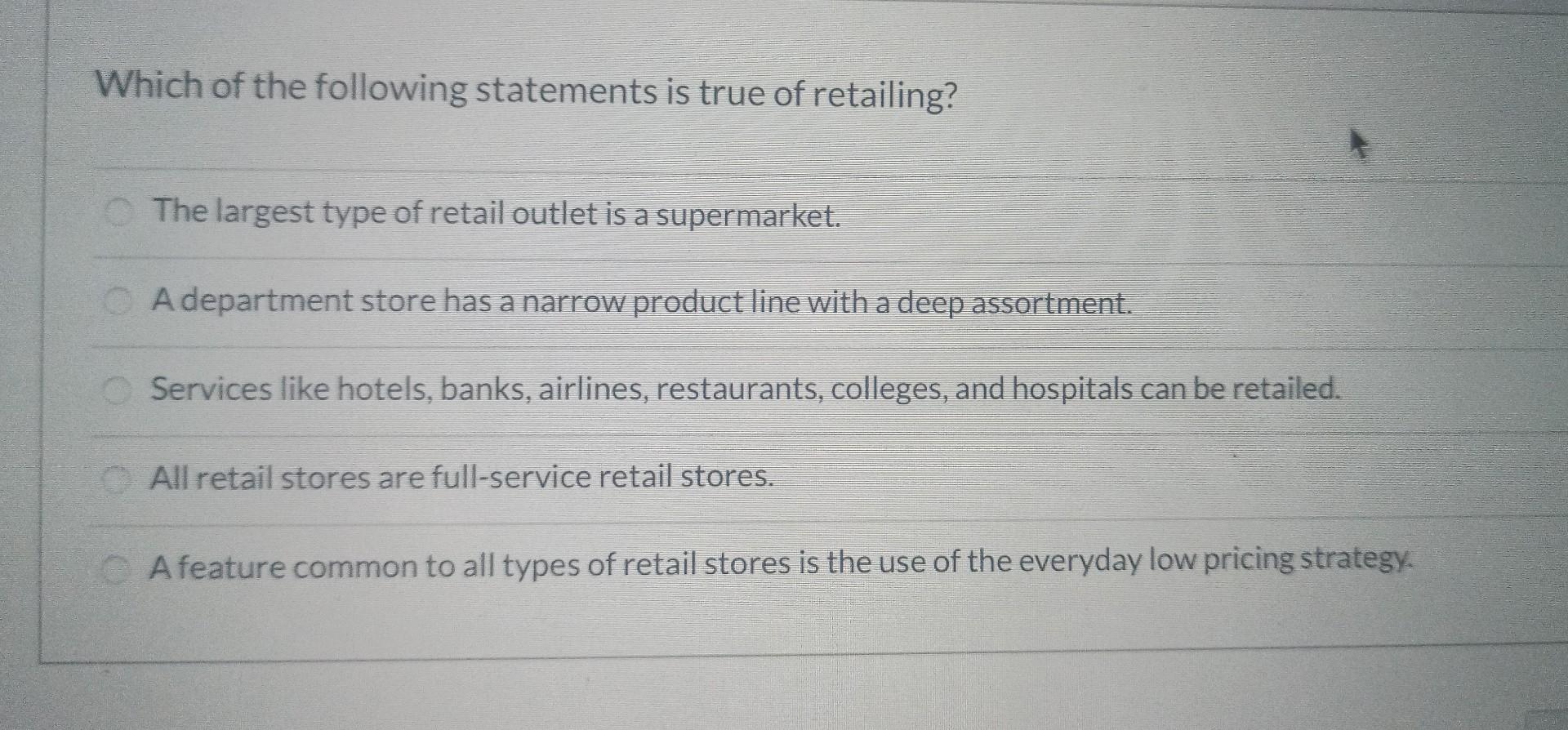 Which of the following statements is true of