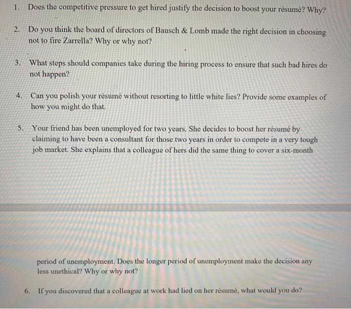 BUS 240! boosting your resume-Critical thinking