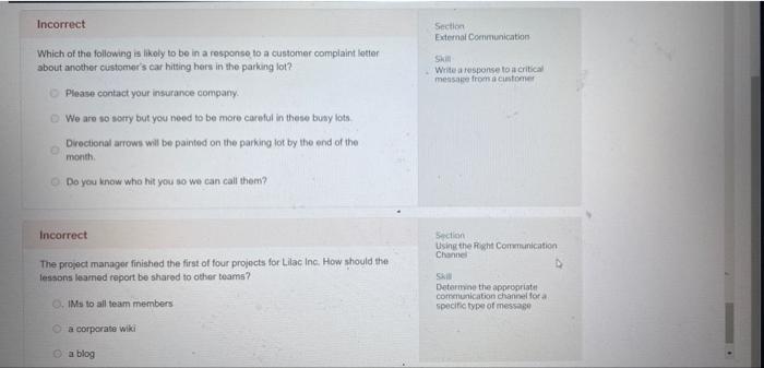 Incorrect Section External Communication SHI