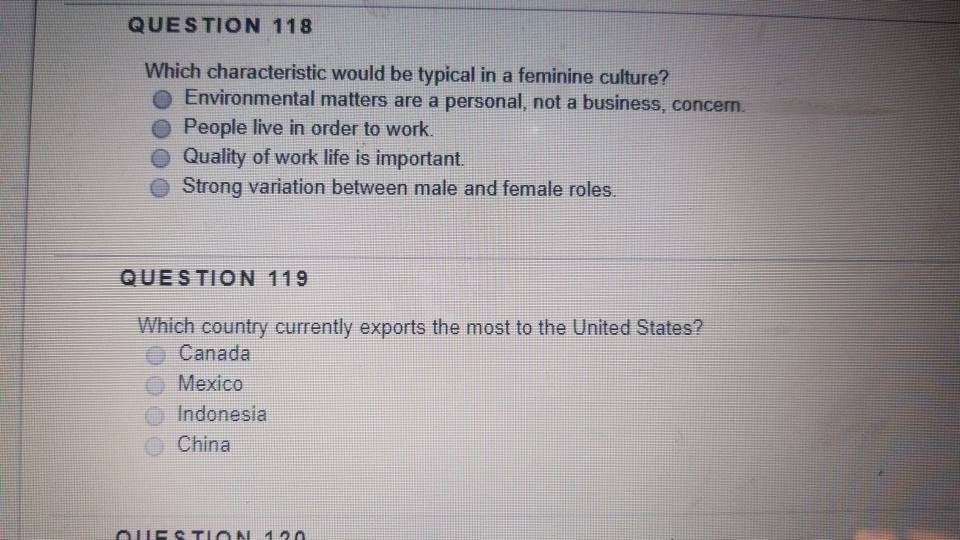 QUESTION 106 What is an example of an external