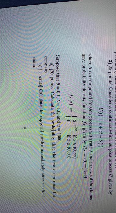 PIUUL 3)(25 points) Consider a continuous-time