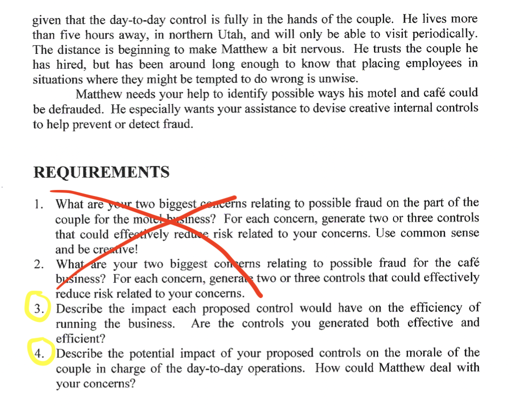 Please answer 3 and 4 according to 1. Concern 1: