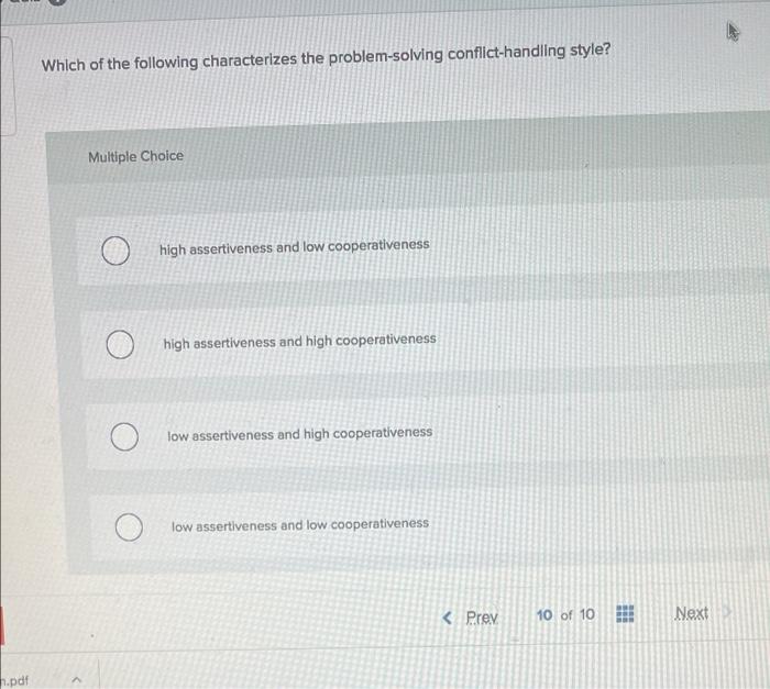 Which of the following characterizes the