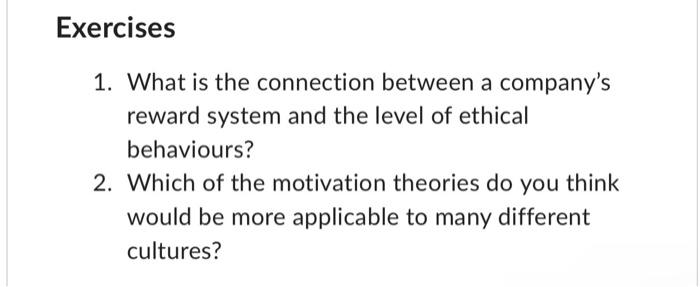 Motivation and Ethics What motivates individuals