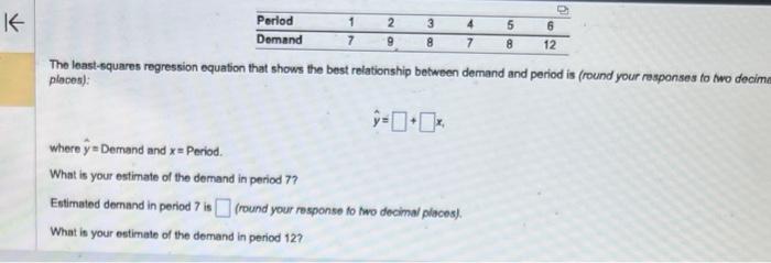 help! The least-squares regression equation that