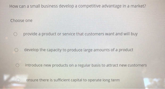 How can a small business develop a competitive