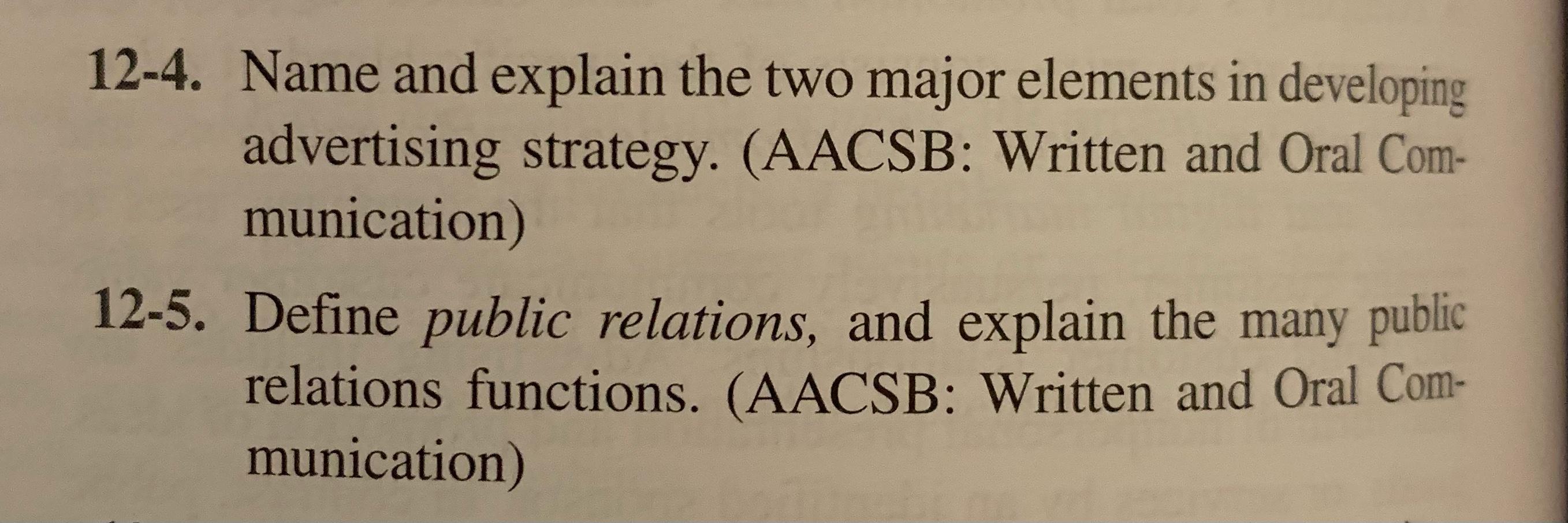 12-4. Name and explain the two major elements in
