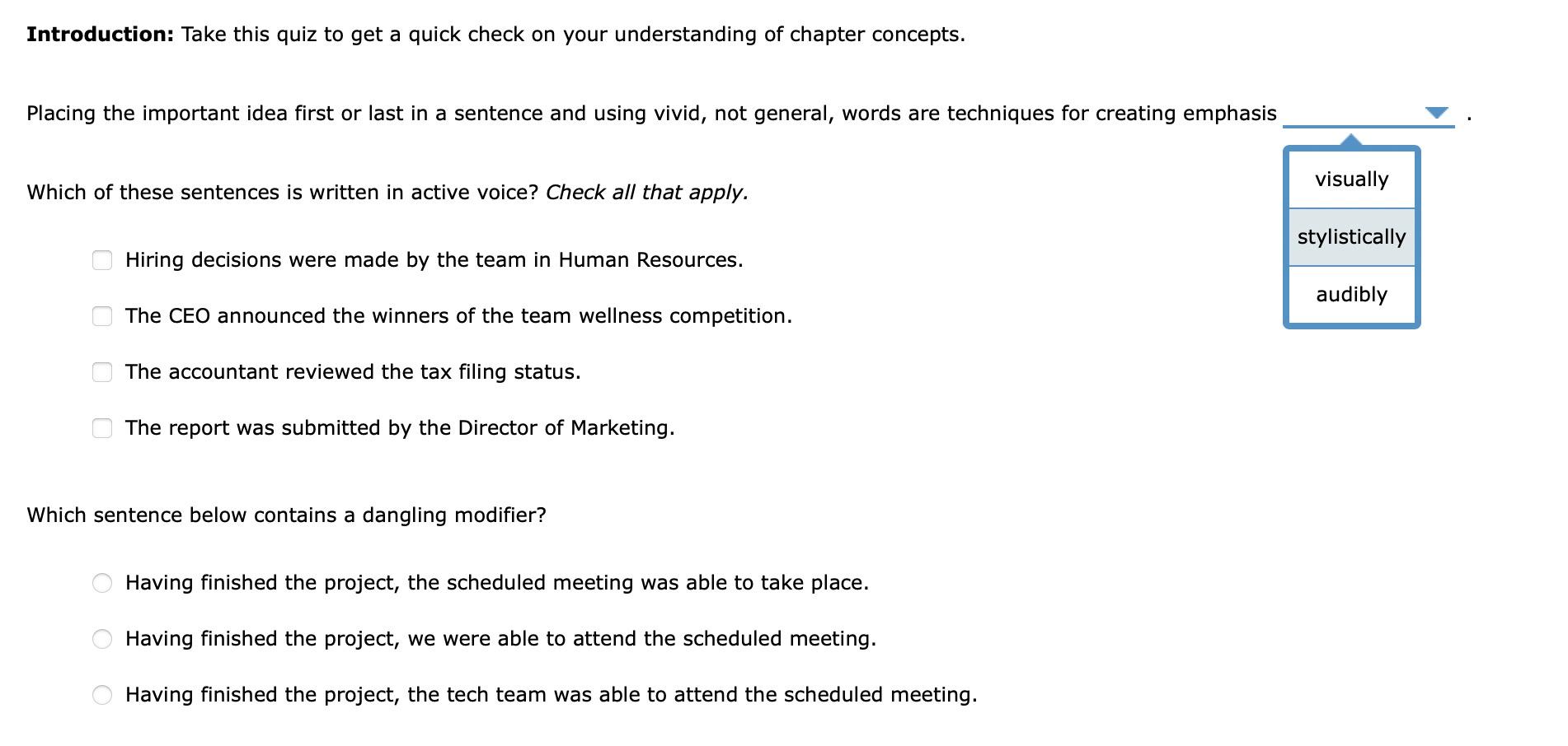 Placing the important idea first or last in a