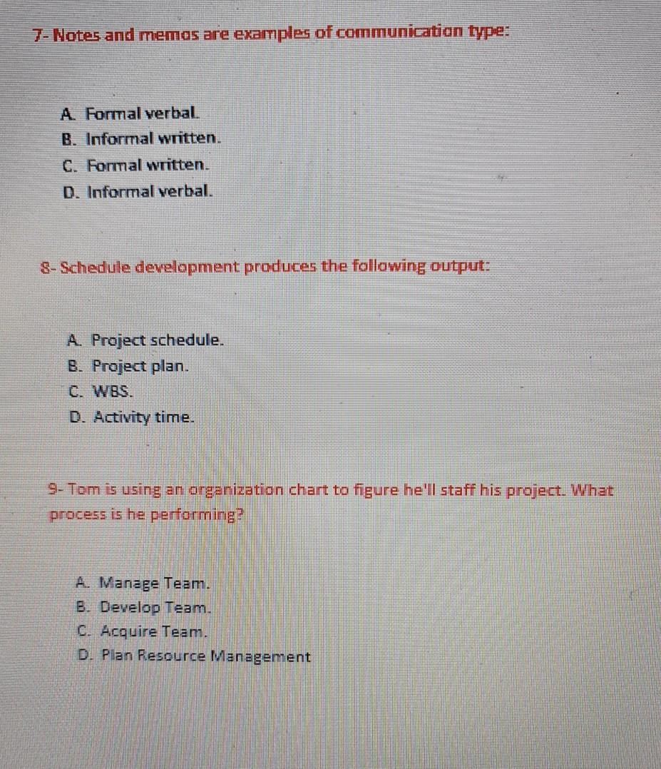 7- Notes and memas are examples of communication