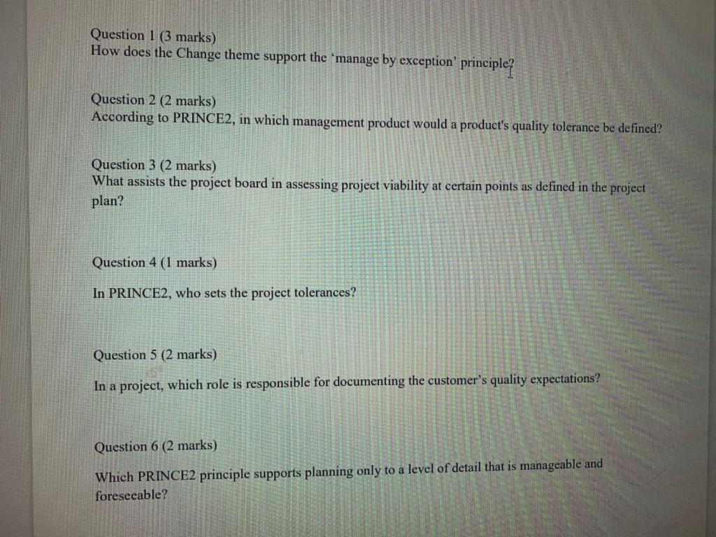 Question 1 (3 marks) How does the Change theme