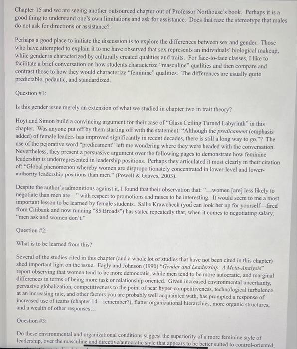 please help me answer questions 1-4 :) Chapter 15