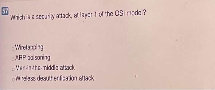 55 Which attack could be used in a