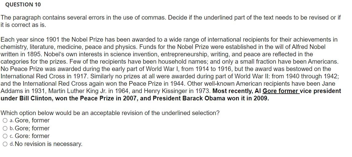 English expert please!!! QUESTION 10 The