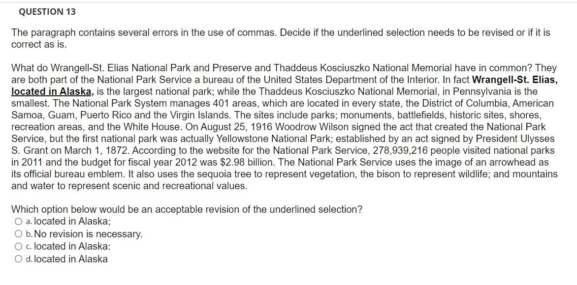 English expert please!!! QUESTION 10 The