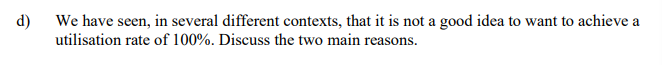 d) We have seen, in several different contexts,