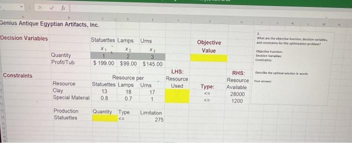 Please show how to get the answer in excel. What
