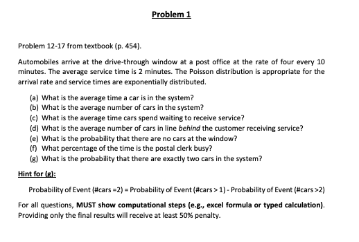Please do the Problem IN EXCEL SHOWING FORMULAS