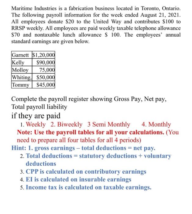 Maritime Industries is a fabrication business