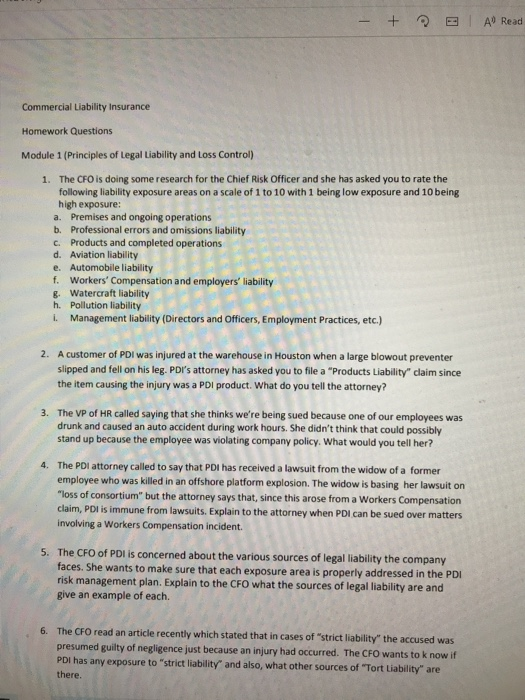 - + A Read Commercial Liability Insurance