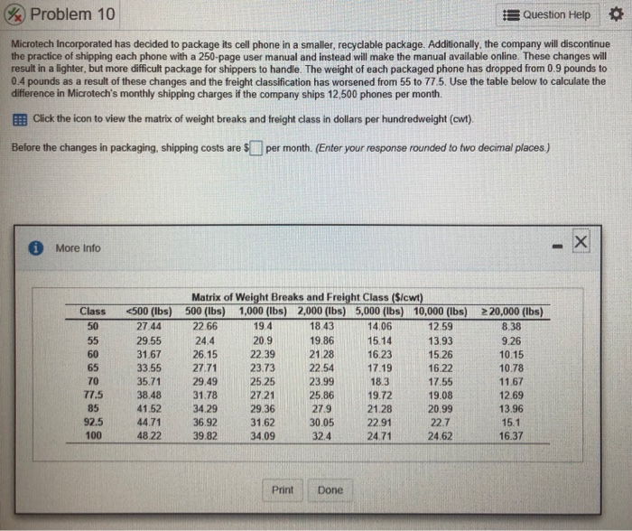 Problem 10 Question Help Microtech Incorporated