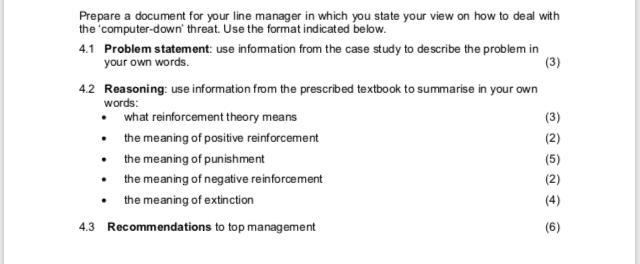 Question 4 (25) Read the scenario below and